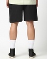 Shop Men's Jet Black Oversized Shorts-Full