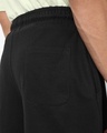 Shop Men's Jet Black Oversized Shorts