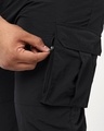 Shop Men's Jet Black Plus Size Nylon Cargo Parachute Pants