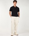 Shop Men's Jet Black Polo T-shirt-Full