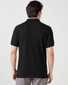 Shop Men's Jet Black Textured Korean Polo T-shirt-Design