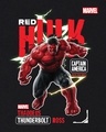 Shop Men's Jet Black Red Hulk Graphic Printed Oversized T-shirt