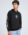 Shop Men's Jet Black Sinister Symbiote Graphic Printed Oversized Hoodies-Full