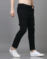 Shop Men's Jet Black Slim Fit Cargo Jeans-Design