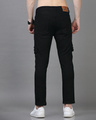Shop Men's Jet Black Slim Fit Cargo Jeans-Full