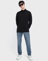 Shop Men's Black High Neck Sweater-Full