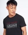 Shop Men's Jet Black Stop Saying Tomorrow Typography T-shirt