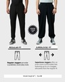 Shop Men's Jet Black Super Loose Fit Cargo Jogger Pants-Design