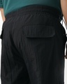 Shop Men's Jet Black Super Loose Fit Plus Size Cargo Jogger Pants