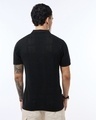 Shop Men's Black Flatknit Polo T-shirt-Full