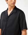 Shop Men's Jet Black Textured Oversized Shirt