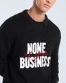 Shop Men's Jet Black Typography Oversized Polo Sweater