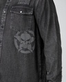 Shop Men's Jet Black Punisher Washed Denim Shirt