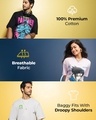 Shop Men's Jet Black Who Is Crazy Typography Oversized T-shirt