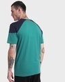 Shop Men's Green & Blue Color Block T-shirt-Design