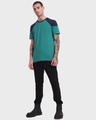 Shop Men's Green & Blue Color Block T-shirt-Full
