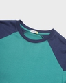 Shop Men's Green & Blue Color Block T-shirt