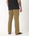 Shop Men's Khaki Zip-Off Convertible Cargo Pants-Full