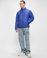 Shop Men's Blue Oversized Puffer Jacket-Full