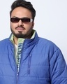 Shop Men's Lapis Blue Oversized Plus Size Puffer Jacket