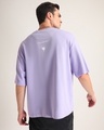 Shop Men's Lavender Euphoria Puff Printed Oversized T-shirt-Full