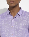 Shop Men's Lavender All Over Printed Shirt