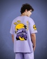 Shop Men's Lavender Pikasuke Graphic Printed Oversized T-shirt-Full