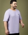 Shop Men's Lavender Printed Plus Size T-shirt-Full