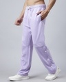 Shop Men's Lavender Typography Relaxed Fit Track Pants-Design