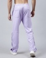 Shop Men's Lavender Typography Relaxed Fit Track Pants-Full
