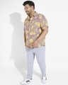 Shop Men's Lavender & Yellow All Over Printed Plus Size Shirt-Full