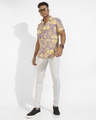 Shop Men's Lavender & Yellow All Over Printed Shirt-Full