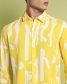 Shop Men's Lemon Yellow Abstract Printed Shirt