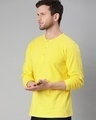 Shop Men's Lemon Yellow Full Sleeve Henley T-shirt-Design