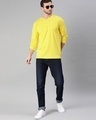 Shop Men's Lemon Yellow Full Sleeve Henley T-shirt
