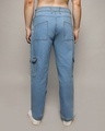 Shop Men's Light Blue Relaxed Fit Cargo Jeans-Design