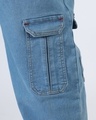 Shop Men's Light Blue Oversized Plus Size Cargo Jeans