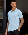 Shop Men's Light Blue Polo T-shirt-Design