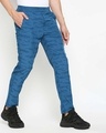 Shop Men's Light Blue Printed Regular Fit Track Pants-Design