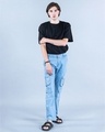 Shop Men's Light Blue Relaxed Fit Cargo Jeans