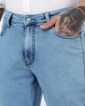 Shop Men's Light Blue Slim Straight Fit Stretchable Mid-Rise Jeans