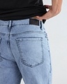 Shop Men's Light Blue Slim Straight Fit Stretchable Mid-Rise Jeans