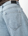 Shop Men's Light Blue Washed Straight Fit Cargo Shorts