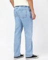 Shop Men's Light Blue Washed Straight Fit Mid-Rise Jeans-Design