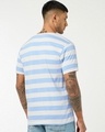 Shop Men's Light Blue & White Striped T-shirt-Design