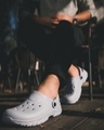 Shop Men's Light Grey EVA Comfy Clogs-Front