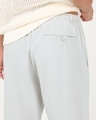 Shop Men's Light Grey Cotton Linen Pants