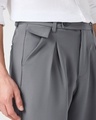 Shop Men's Light Grey Loose Fit Korean Pants