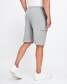 Shop Men's Light Grey Melange Basic Cargo Shorts-Design
