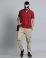 Shop Men's Light Khaki Slim Fit Cargo Joggers